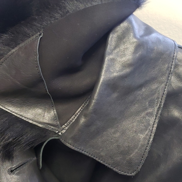 Karl Donohue Lambskin Leather Trenchcoat - Picture 3 of 8